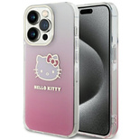 Hello Kitty IML Gradient Electrop Kitty Head Hülle für iPhone 15 Pro – Rosa