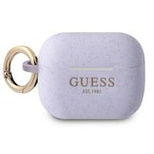 Guess GUAPSGGEU AirPods Pro cover purple/purple Silicone Glitter