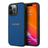Guess Saffiano Strap Case für iPhone 13 Pro Max 6,7&quot; - Blau