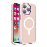 Armored Magnetic iPhone 14 Pro Max MagSafe Color Matte Case - pink