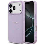 Guess Grained Ring MagSafe Hülle für iPhone 17 Pro - Lila