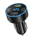 Wozinsky WDCCB Autoladegerät mit Display 50W 2xUSB-C / 2xUSB-A - Schwarz