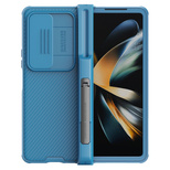 Nillkin CamShield Pro Case (Anzug) Hülle für Samsung Galaxy Z Fold 4 Cover mit Kameraabdeckungsständer blau