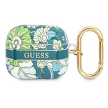 Etui Guess Flower Strap Collection na AirPods 3 cover - zielone