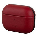 Uniq Terra Echtledertasche für AirPods Pro – rot