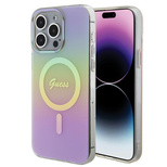 Guess IML Iridescent MagSafe Hülle für iPhone 15 Pro – Rosa