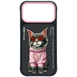 Etui Nimmy Glasses Cool Cat na iPhone 17 Pro Max - czarne