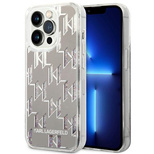 Karl Lagerfeld KLHCP14LLMNMS iPhone 14 Pro 6.1 &quot;hardcase silver / silver Liquid Glitter Monogram