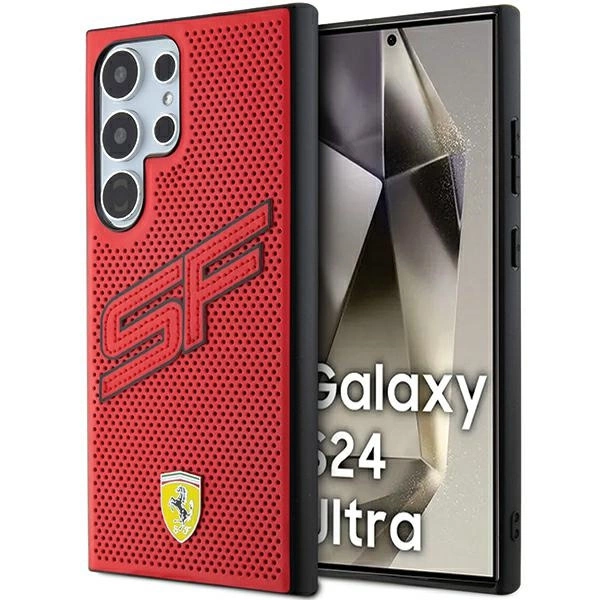 Ferrari Big SF Perforated case for Samsung Galaxy S24 Ultra red