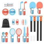 Zestaw akcesoriów Dux Ducis 25w1 do Nintendo Switch 2 do gier sportowych z torbą - wielokolorowy