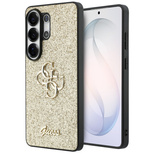 Guess Fixed Glitter Big 4G Metal Logo Hülle für Samsung Galaxy S26 Ultra - Gold