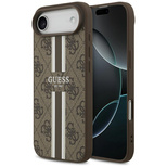Guess 4G Printed Stripes MagSafe case for iPhone 17 Air - brown
