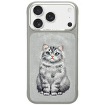 Nimmy Lucky Fashion Cat MagSafe Hülle für iPhone 17 Pro Max – Grau
