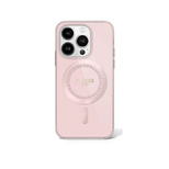 Guess IML Rhinestones MagSafe-Hülle für iPhone 16 Pro Max – Rosa