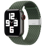 Strap Fabric Band for Watch 9 / 8 / 7 / 6 / SE / 5 / 4 / 3 / 2 (41mm / 40mm / 38mm) Braided Fabric Strap Watch Bracelet Green