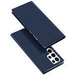 Dux Ducis Skin Pro Case for Samsung Galaxy S23 Ultra Flip Card Wallet Stand Blue