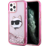 Karl Lagerfeld KLHCP12MLNCHCP iPhone 12/ 12 Pro 6.1&quot; pink/pink Hardcase Glitter Choupette Head