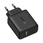 Ugreen Nexode N Series X227 20W GaN Wandladegerät 1x USB-A 1x USB-C - Schwarz