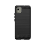 Etui silikonowe Carbon Case do Nokia C110 - czarne