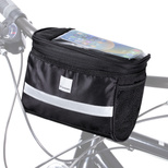 Wozinsky Fahrrad-Lenkertasche mit Handyhülle 2L Schwarz (WBB12BK)