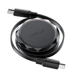 Acefast C13-03 USB-C - USB-C 60W Cable Retractable - Black