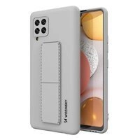 Wozinsky Kickstand Case silikonowe etui z podstawką etui Samsung Galaxy A42 5G szare