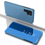 Clear View Case Hülle für Samsung Galaxy S25 Ultra Hülle mit Klappe - Blau