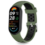 Tech-Protect IconBand Air Strap for Xiaomi Smart Band 8 / 9 / 10 / NFC - Green and Black