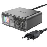 Acefast Z4 PD 218 W GaN 3 x USB-C + USB-A Multifunktionsadapter mit 4 Anschlüssen – Grau