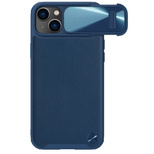 Nillkin CamShield Leather S Case iPhone 14 case cover with camera cover blue