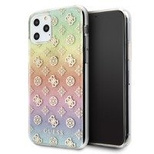 Guess GUHCN58PEOML iPhone 11 Pro multicolor hard case Iridescent 4G Peony