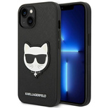 Karl Lagerfeld KLHCP14MSAPCHK iPhone 14 Plus 6,7" hardcase czarny/black Saffiano Choupette Head Patch