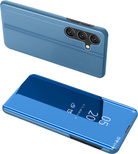 Clear View Case Hülle für Samsung Galaxy A24 4G Flip Cover blau