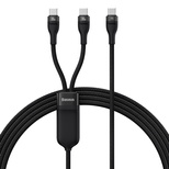 Baseus Flash Series Ⅱ Fast Charging Cable 2in1 USB-C - 2xUSB-C 100W 1.5m black