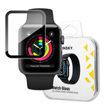 Wozinsky Watch Glass hybrydowe szkło do Apple Watch 3 38mm / Watch 2 38mm / Watch 1 38mm czarny