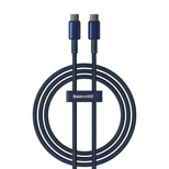 Baseus Tungsten Gold USB-C / USB-C cable 100W 1m - navy blue