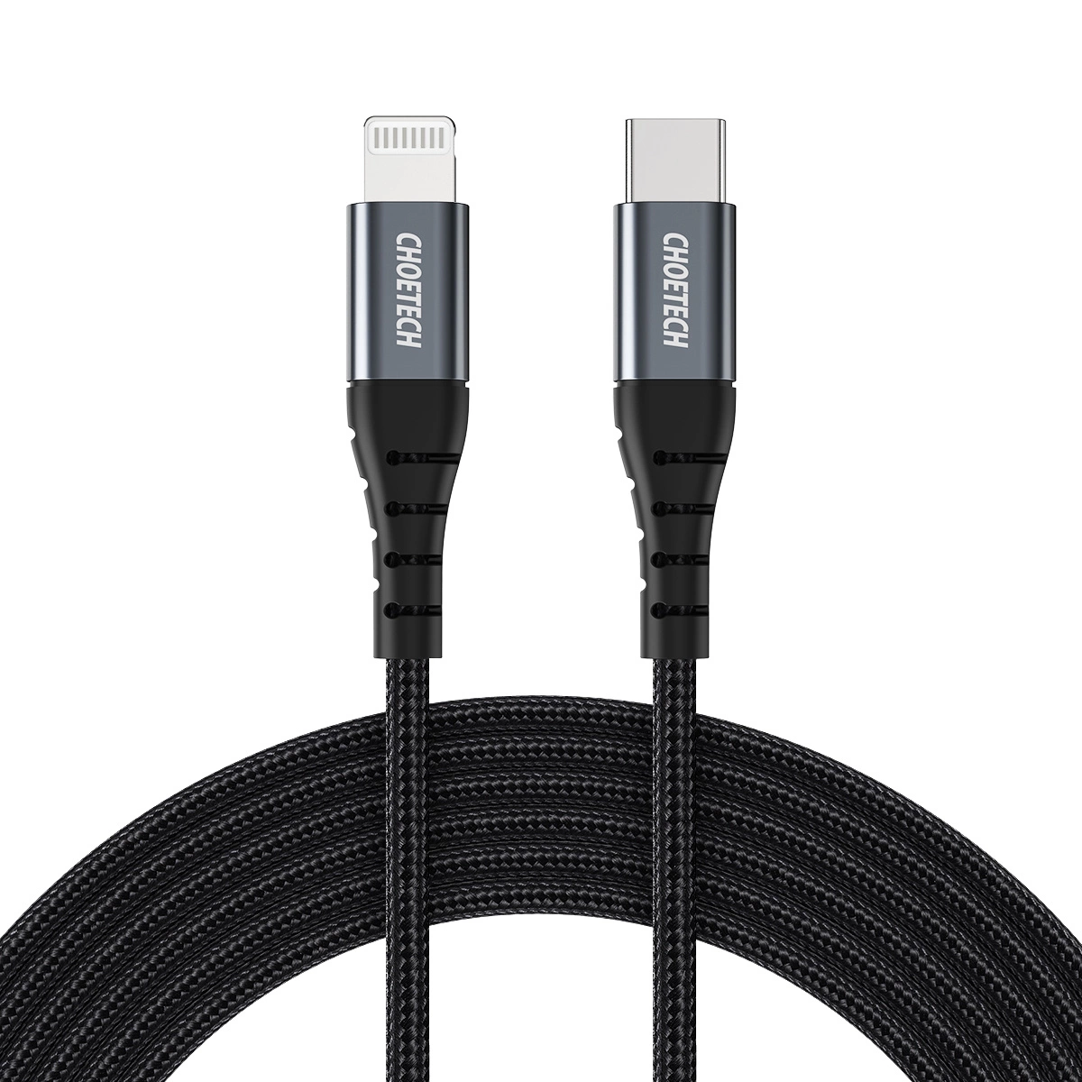 Kabel USB-C - Lightning Choetech IP0041 z certyfikatem MFi na białym tle