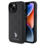 US Polo Assn. Case Yoke Pattern for iPhone 15 / 14 / 13 - black