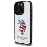 Etui US Polo Leather Big DH American Flag na iPhone 15 Pro Max 6,7" - białe