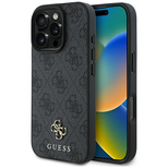 Guess HC PU 4G Small 4G und Classic iPhone 16 Pro Max MagSafe Hülle - Schwarz