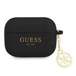 Guess GUAPLSC4EK AirPods Pro Cover schwarz/schwarz Silicone Charm 4G Collection