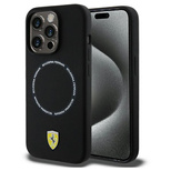 Ferrari Printed Ring MagSafe case for iPhone 15 Pro Max - black