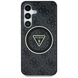 Guess 4G Glitter Triangle Buttons MagSafe Case for Samsung Galaxy S25 Ultra Black