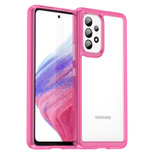 Outer Space Case für Samsung Galaxy A53 5G Hülle mit flexiblem Rahmen rosa