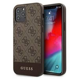 Guess GUHCP12MG4GLBR iPhone 12/12 Pro 6.1&quot; brown/brown hardcase 4G Stripe Collection