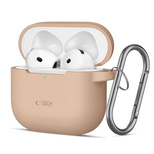 Tech-Protect Silicone Hook Case for AirPods 4 - Beige