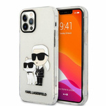 Karl Lagerfeld KLHCP12MHNKCTGT iPhone 12 /12 Pro 6.1&quot; transparent hardcase Gliter Karl&amp;Choupette