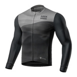 Rockbros 15120009005 Langarm-Radtrikot Frühling/Sommer XXL – Schwarz