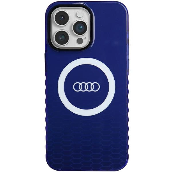 Audi IML Big Logo MagSafe case for iPhone 14 Pro Max blue