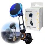 Wozinsky WCT5-6S2Y Car Holder with Qi/MagSafe 15W Wireless Charger and Air Vent Fan - Black